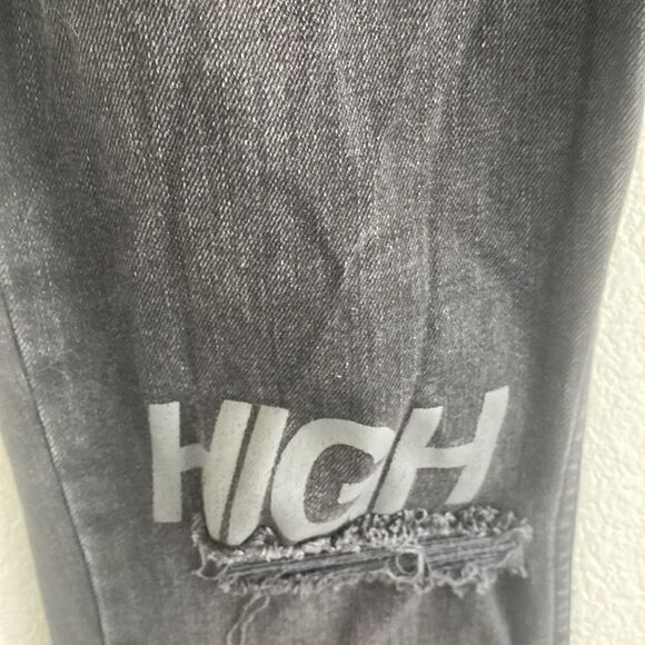 Ksubi Krow Black High Logo Skinny Denim Jeans Size 32x32 - Picture 5 of 10